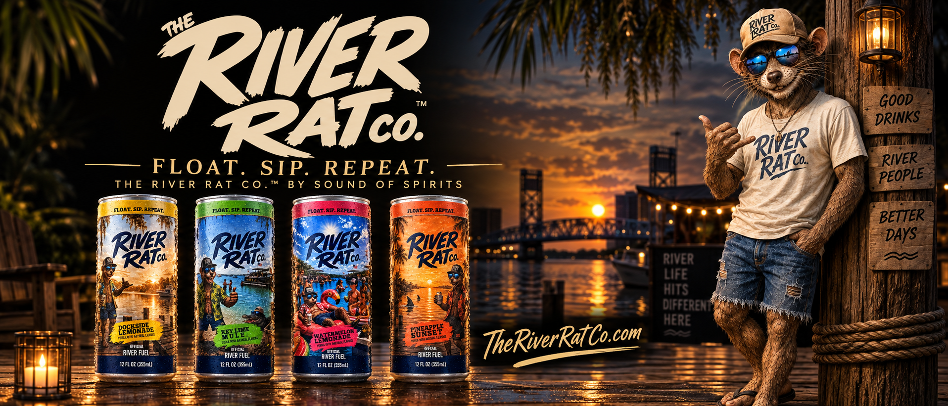 The River Rat Co. spirits-based ready-to-drink cans by Sound of Spirits
